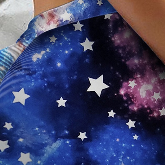 🌟 Scrunch Butt Brazilian Star Print Yoga Shorts - Picture 4 of 10